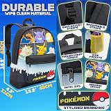 Pokemon Backpack Kids Pikachu Charizard School Bag with Adjustable Straps Black view 6