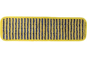Rubbermaid Commercial Products RCP Q810 Microfiber Scrub Pad 18 X 5 Yellow/Blue - Case of 6