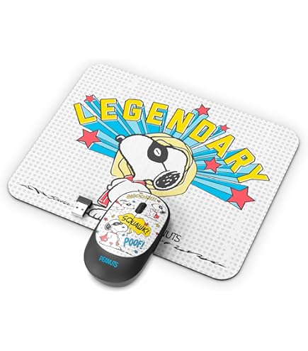 Amazon.com: Peanuts Snoopy Mouse & Mouse Pad Combo Yellow- Chill