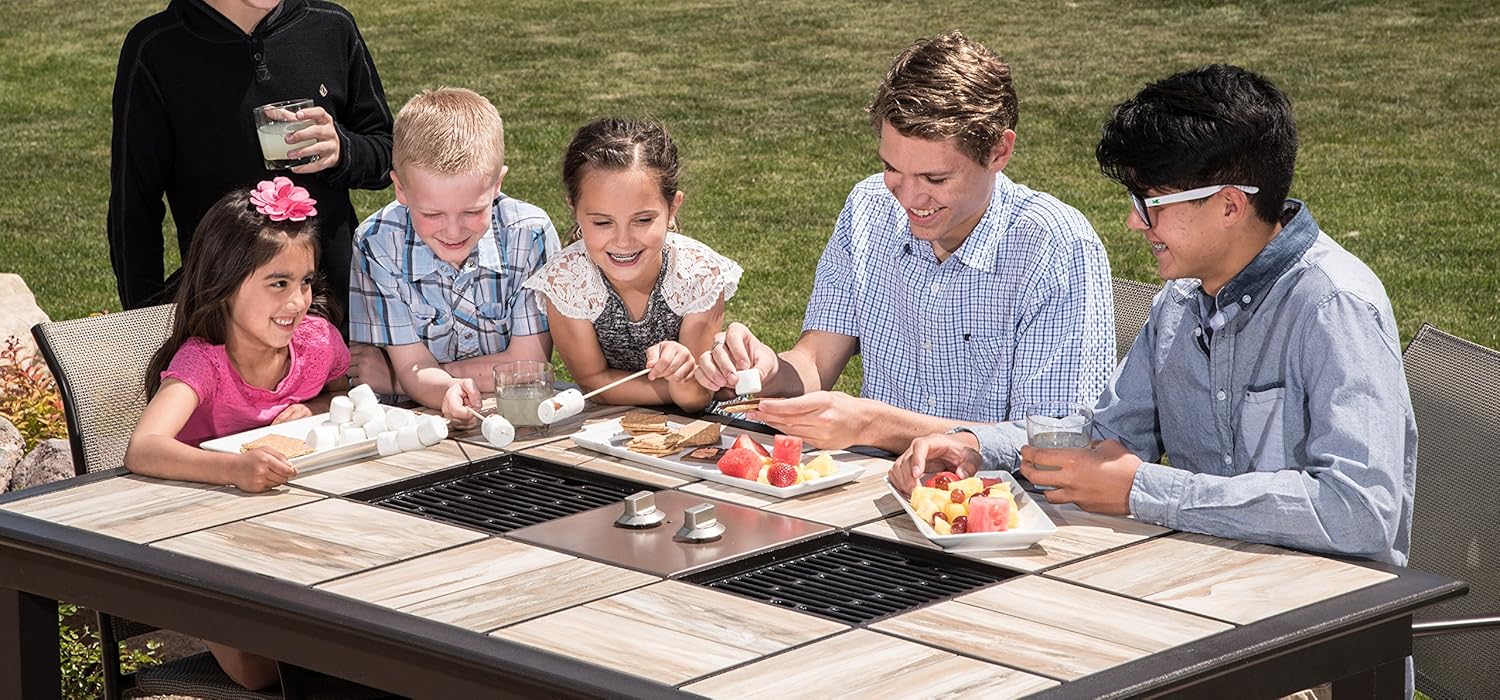 review Generations Patio Table Grill | Korean BBQ | Raclette Style Outdoor Patio Table | Infrared Propane Grill