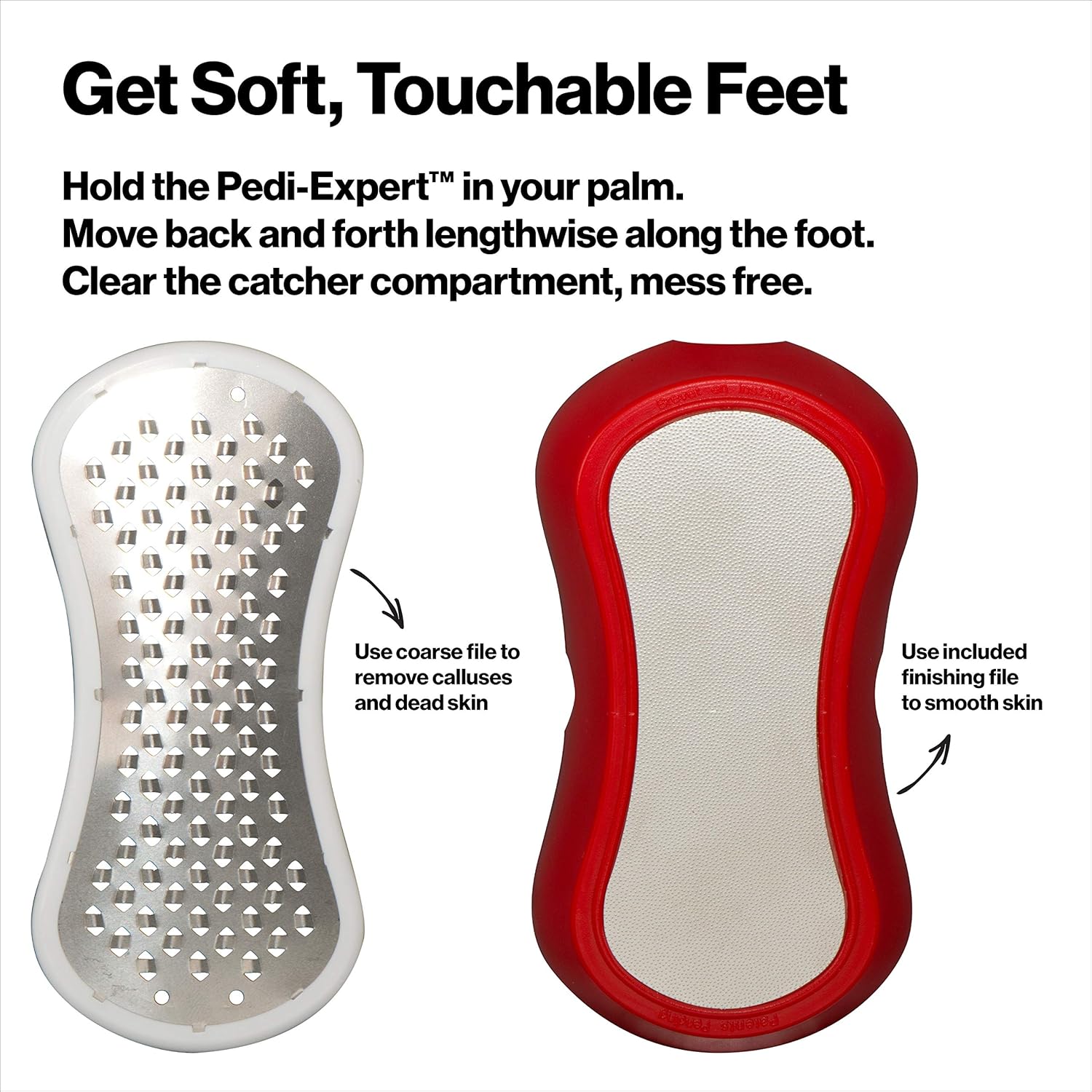 Revlon Pedi Expert, 3 pc Pedicure Kit includes Stainless Steel Dual Surface Exfoliator, Nail Clipper, and Nail File : Body Makeup : Beauty