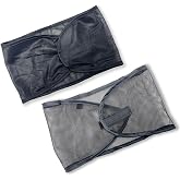 DONNA Satin and Mesh Pixie Hair Wrap 2 Pcs, Adjustable Doobie Wrap Cap | Two wraps in one box: breathable mesh and smooth satin. Velcro closure adjusts to any head size. For doobie sets and sleep.