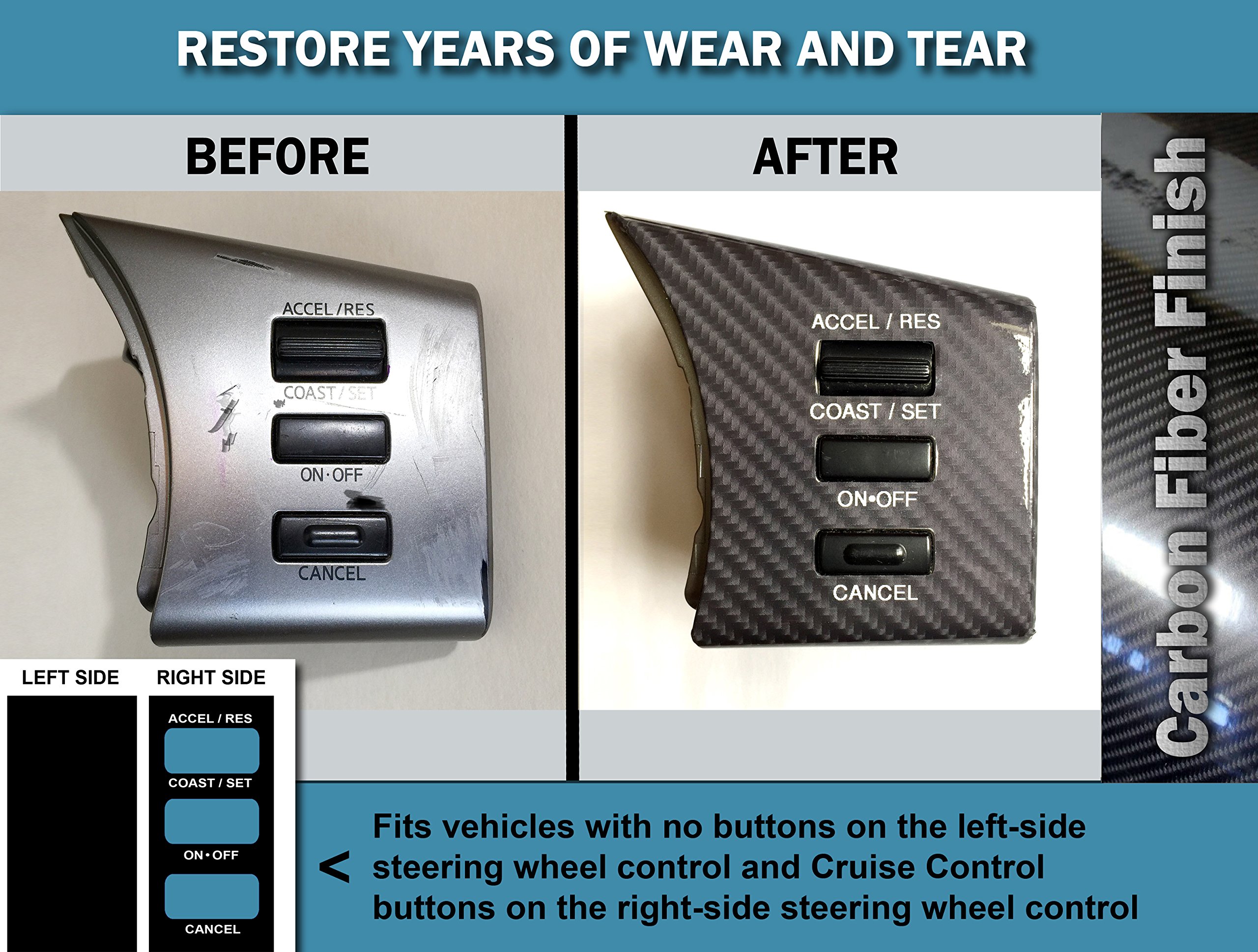 Covers for Steering Wheel Controls Fits Many 20052016 Nissan