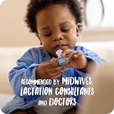 NUK MommyFeel Baby Dummy 0-9 Months BPA-Free Silcone Blush Sandstone 2 Count view 4