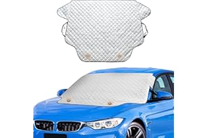 EcoNour Magnetic Windshield Cover for Ice and Snow | Four-Layered PEVA Windshield Frost Cover for Any Weather | Water, Heat &