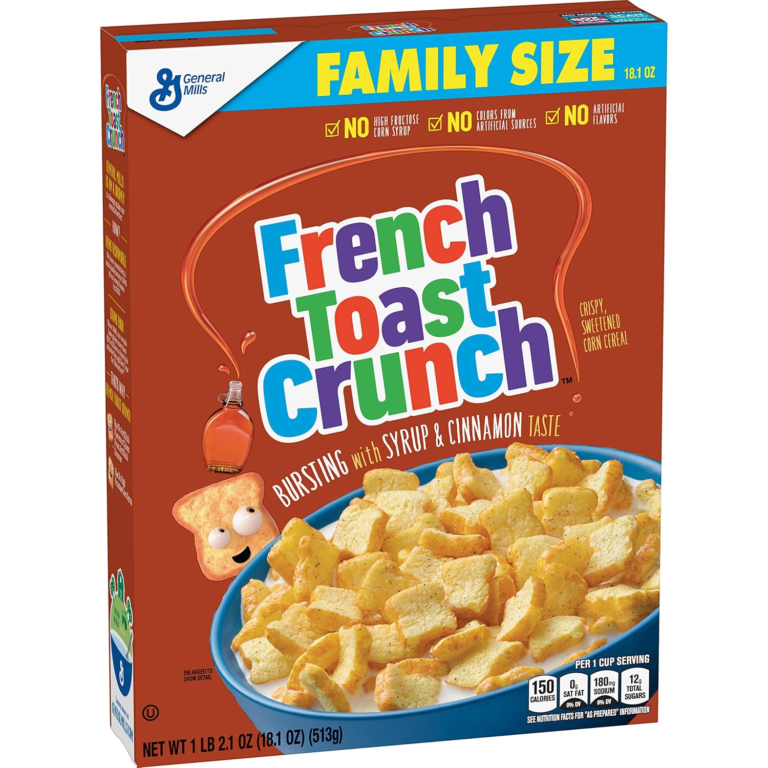 French Toast Crunch, Crispy Corn Cereal 18.1 oz (Pack of 5)