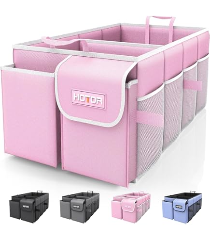 72L Car Trunk Organizer - Waterproof Collapsible Storage Box With Non-Slip Bottom For SUV, Truck & Sedan