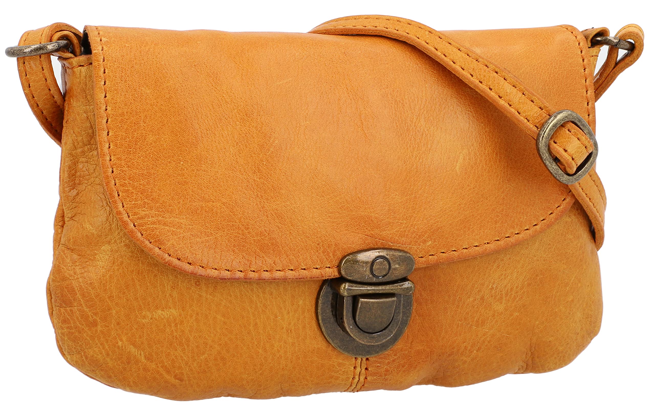 Gusti Rona Leather Shoulder Bag, Women's Vintage Leather, Cognac, One Size