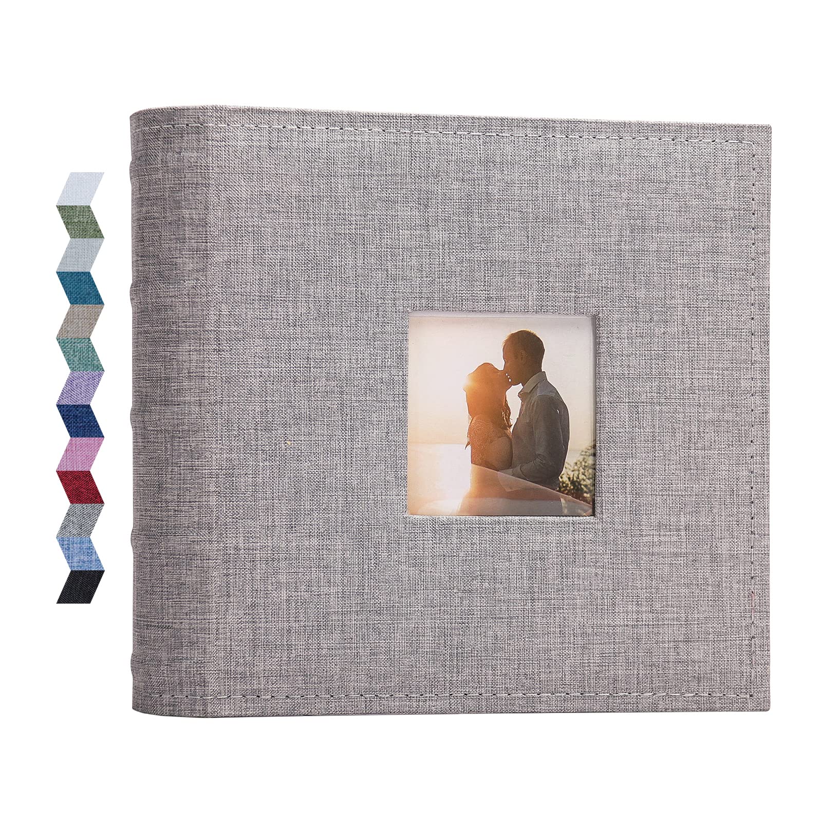 Vienrose Photo Albums 6x4 (15x10 cm) 200 Pockets Linen Cover with Memo Spaces Photobook Large Capacity Pictures Album Memory Book for Wedding, Family, Baby, Holidays, Special Occasions, Grey โ image 1