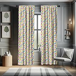 Ambesonne ABC Window Curtains, Funny Letters in
