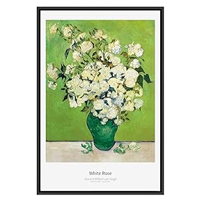 SIGNWIN Framed Canvas Wall Art Pink Roses in...