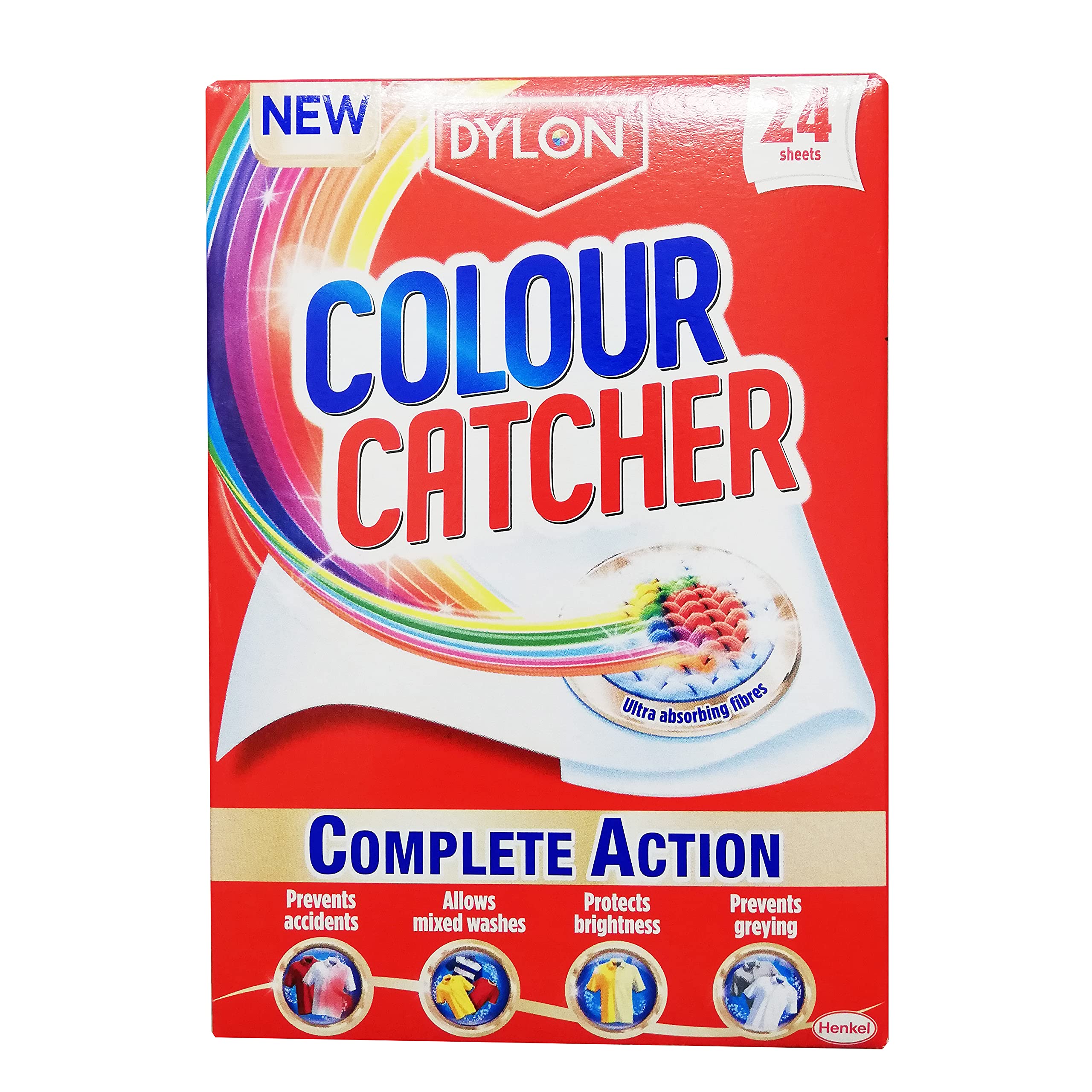 Dylon Colour Catcher Complete Action Laundry Sheets, Pack of 24