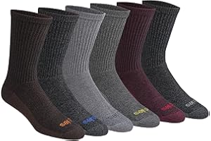 Dickies Men Dri-tech Essential Moisture Control Crew Socks, Available in M-xxl (6, 12 Pairs) Socks