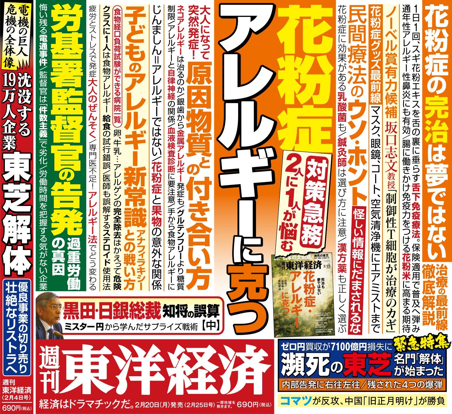 週刊東洋経済 17年2 25号 雑誌 完治も夢ではない 花粉症 アレルギーに克つ 本 通販 Amazon Co Jp