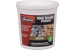Camerons Smoking Wood Pellets (Apple, 1 Pint) - Kiln Dried BBQ Pellets - 100% All Natural Barbecue Wood for Smoker Grill, Pellet Grill & Fire Pit - Infuse Smokey Flavor in Food - Grilling Gift for Dad