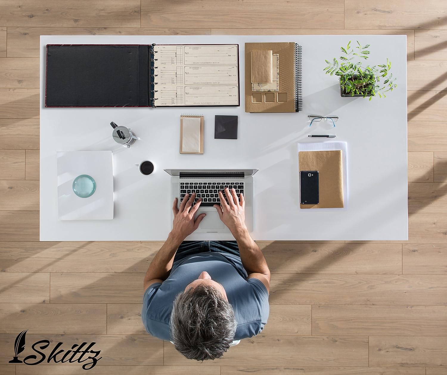 Skittz Maroon Business Check Binder 7 Ring w/Zip Organizer & Calendar for 3 on a Page Checks : Office Products