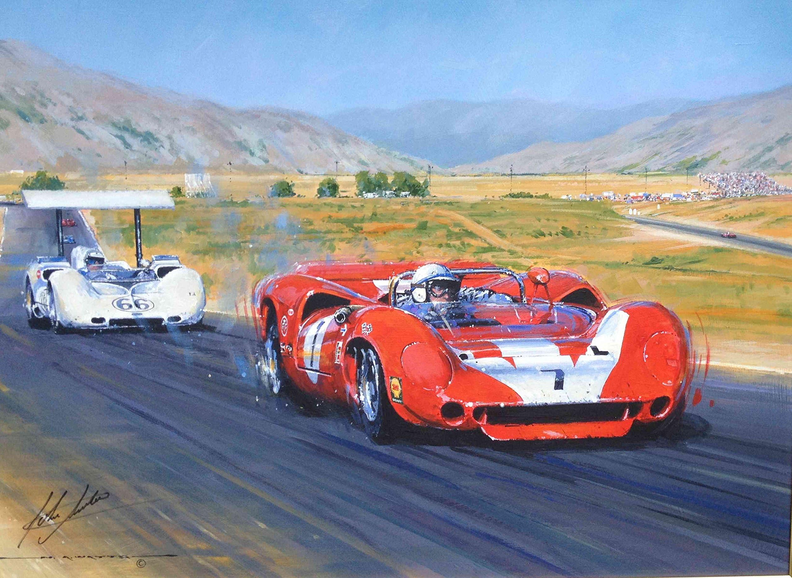24"x32" Hd Canvas Print Home Decor Art Painting (No Frame), Nicholas Watt, 1995, TARGA, Victory for Moss, Motor Race, Racing Car