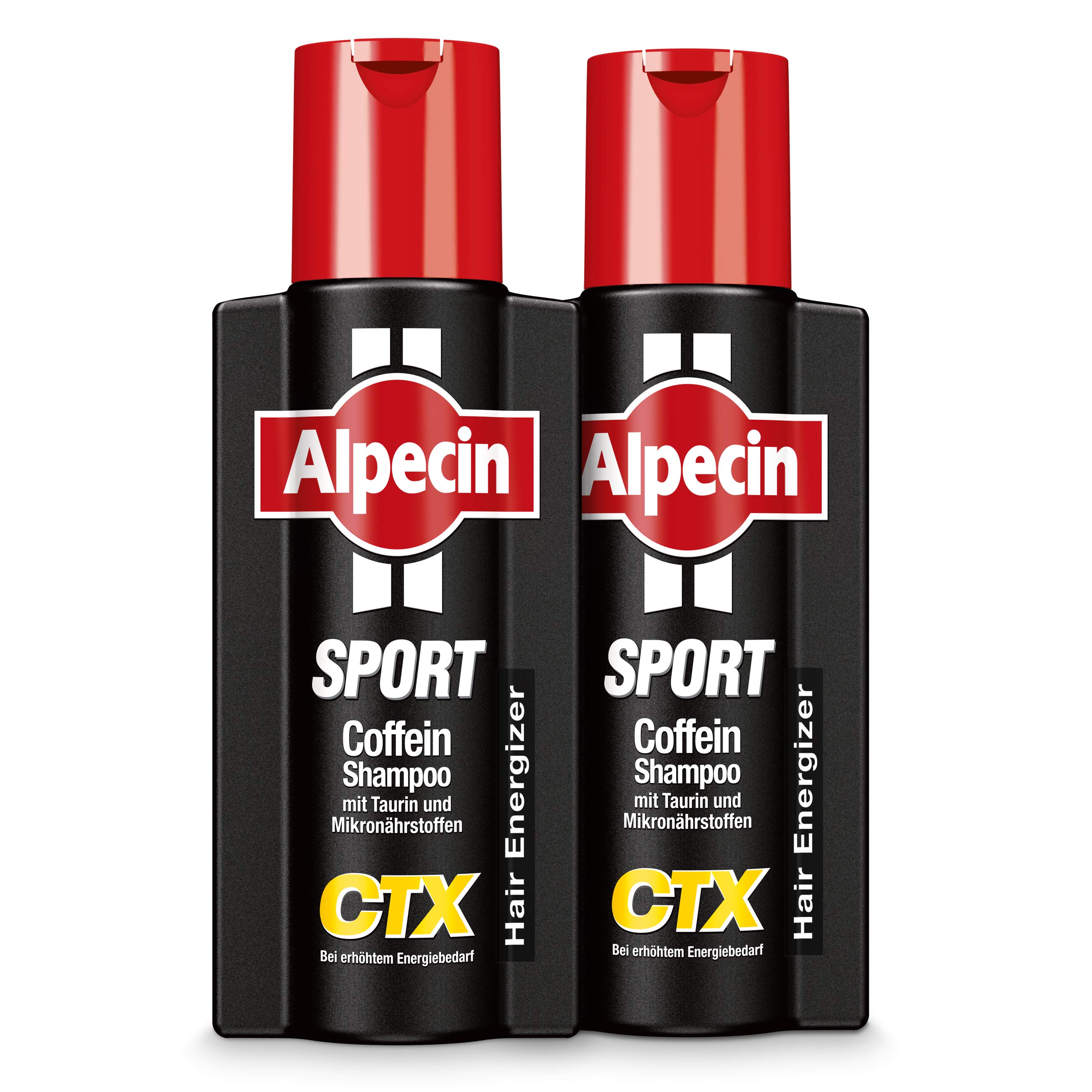 Alpecin Sport Caffeine Shampoo CTX – 2 x 250 ml – For Sports Load | Energy for Strong Hair | Hair Care for Men – Made in Germany
