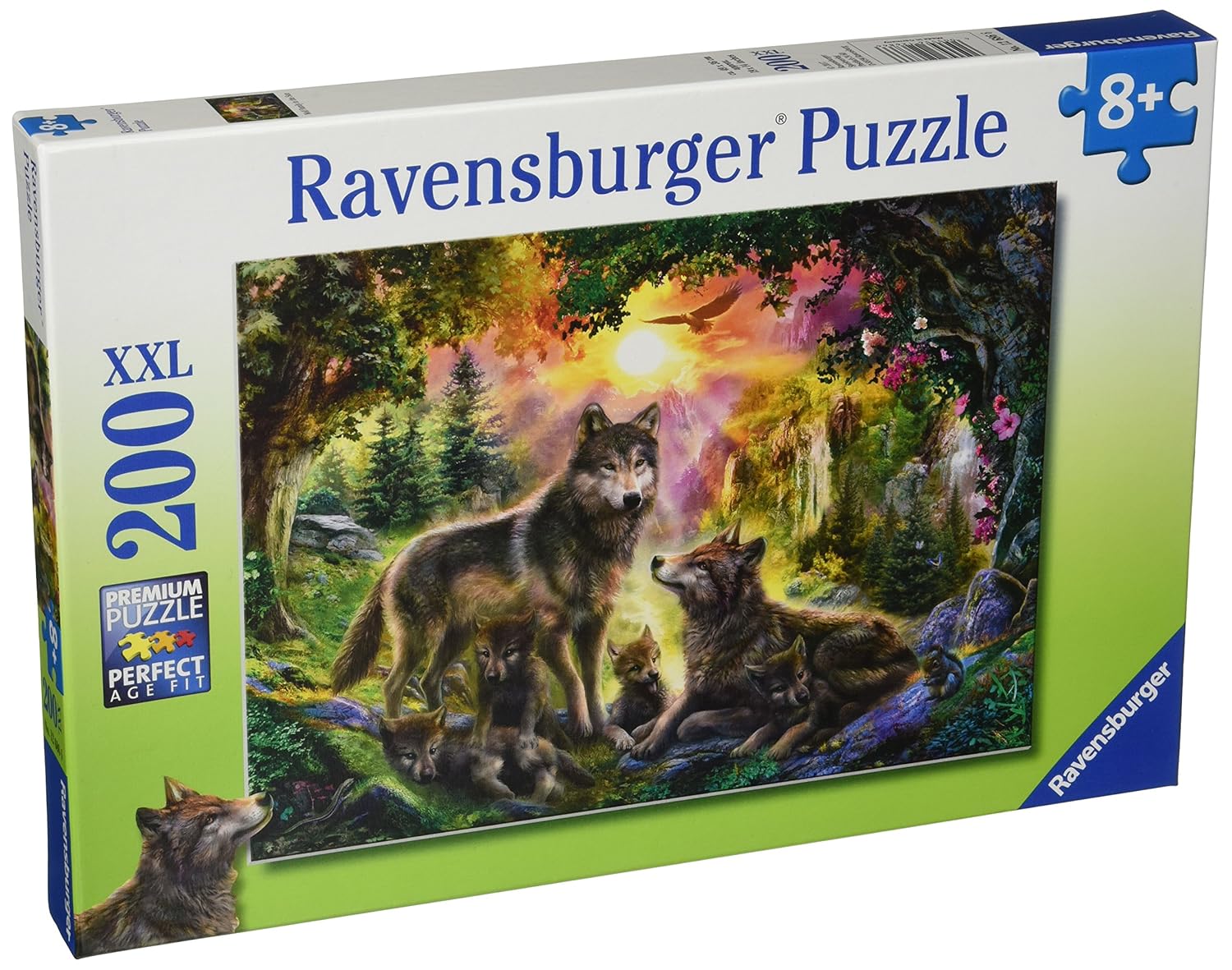 Ravensburger, Rompecabezas Familia de Lobos, 200 Piezas