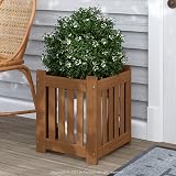 Furinno Tioman Hardwood Outdoor Flowerbox Teak Oil Treated Meranti Wood view 2