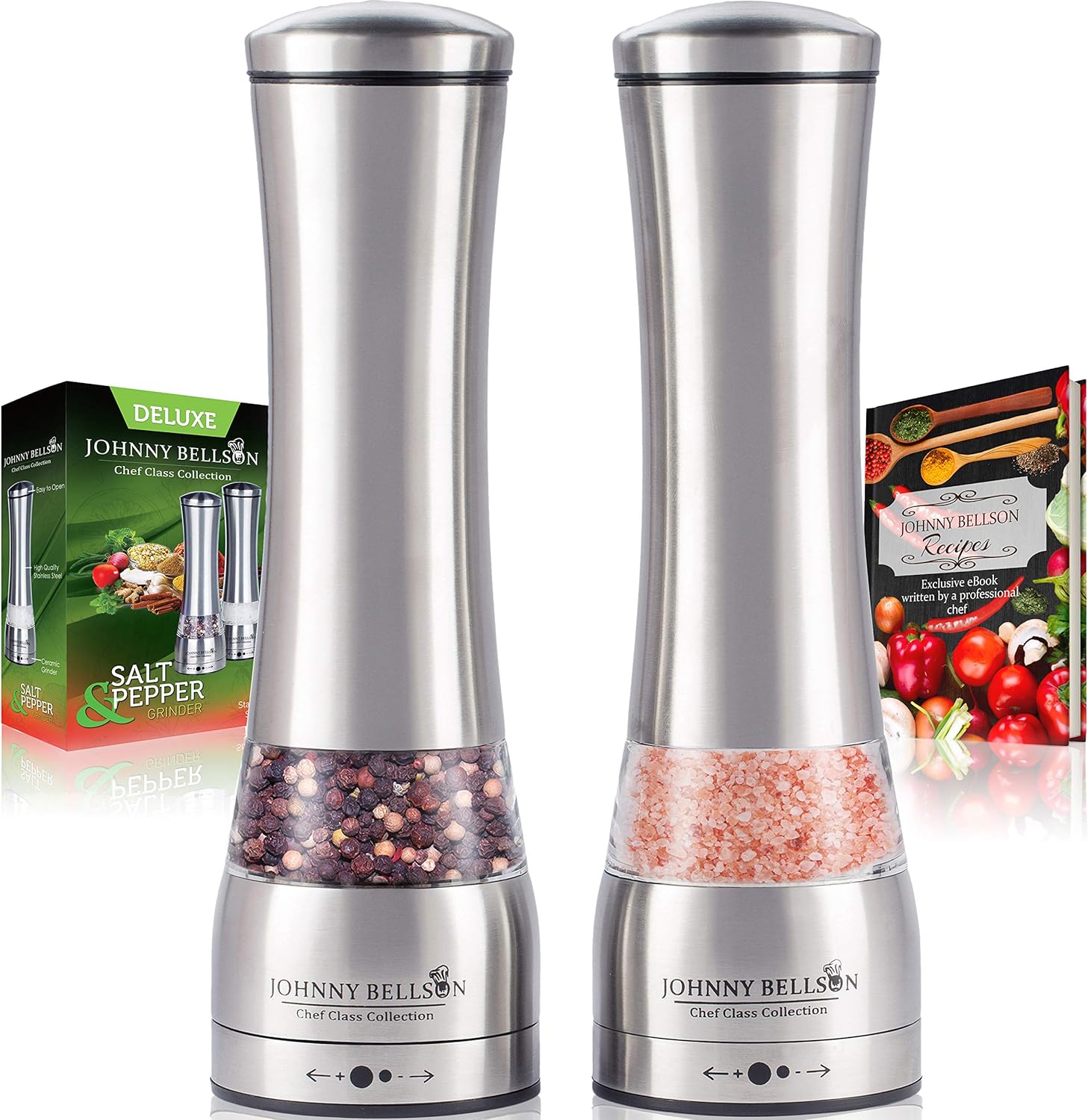 Premium Stainless Steel Salt and Pepper Grinder Set Pepper Mill and Salt Mill Spice Grinder Premium Stainless Steel Salt and Pepper Grinder Set Pepper Mill and Salt Mill Spice Grinder