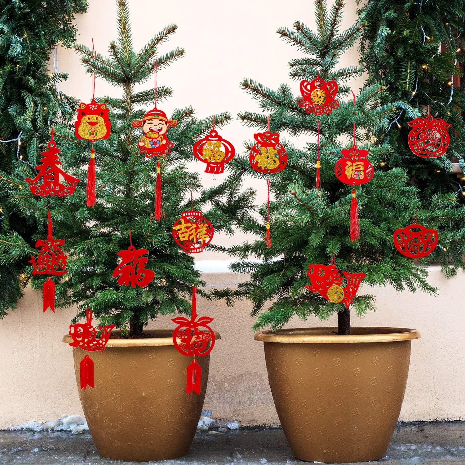Red 46 Mauts Chinese New Year Decorations Ornaments Chinese Knot Pendant Red Hanging Ornaments Lucky Fu Pendants For New Year Home Tree Car Ornaments Trees Spring Festival New Year Ornaments Decorative Accessories Umoonproductions Com