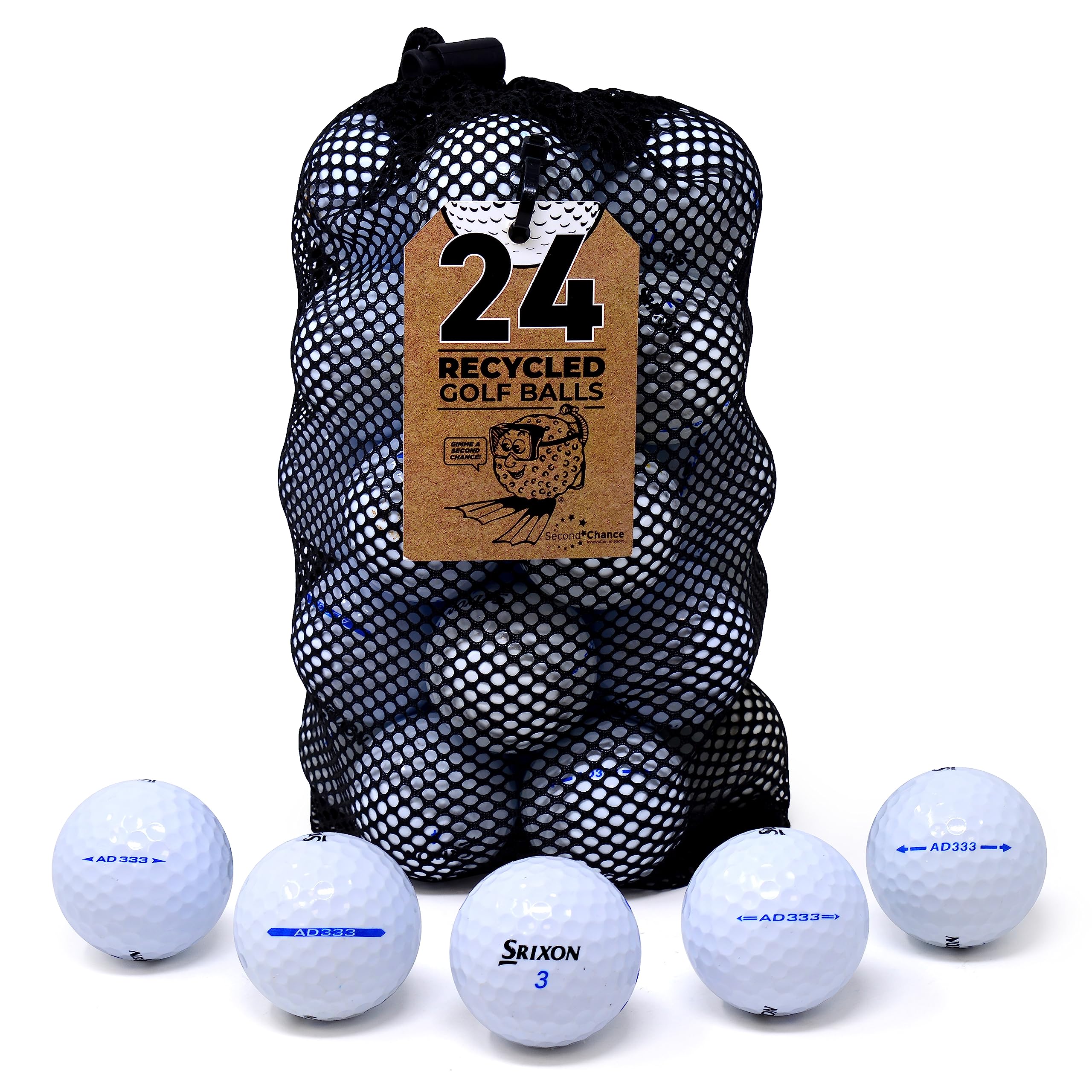 Second Chance Srixon Ad 333 24 Premium Lake Golf Balls (Grade A)