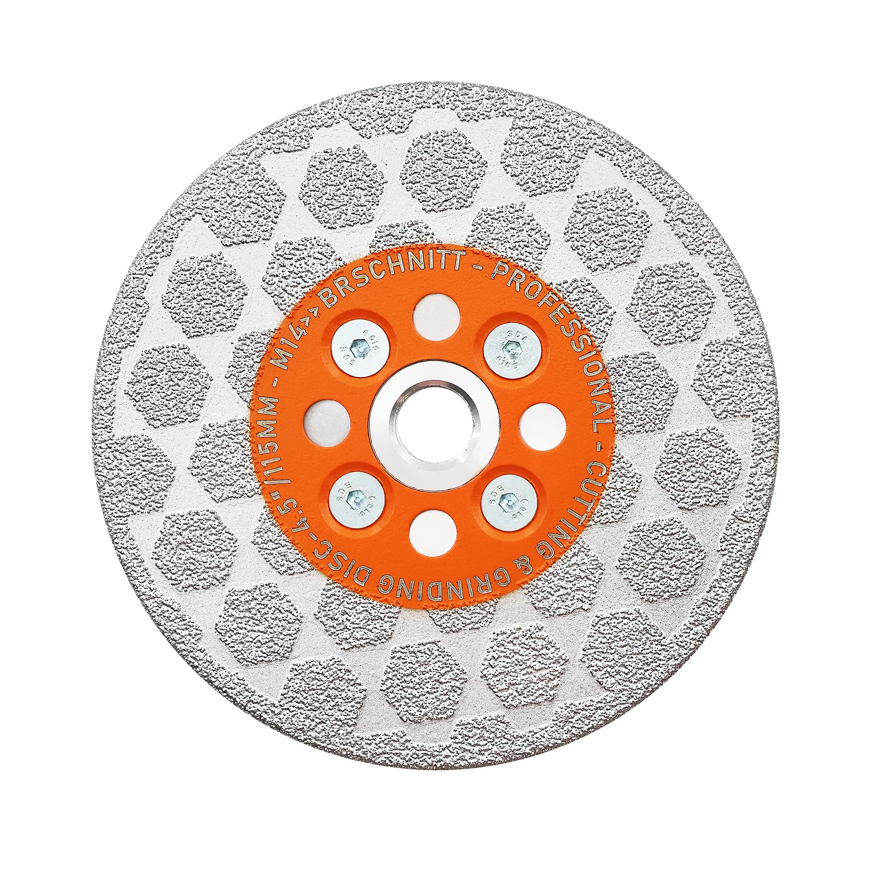 BRSCHNITT Diamond Granite Cutting Wheel - 4 1/2 Inch 115mm Tile Grinding Disc for Shaping Grinding Beveling Rounding Granite,Porcelain,Tile,Stone,Marble,Quartz With M14 Thread