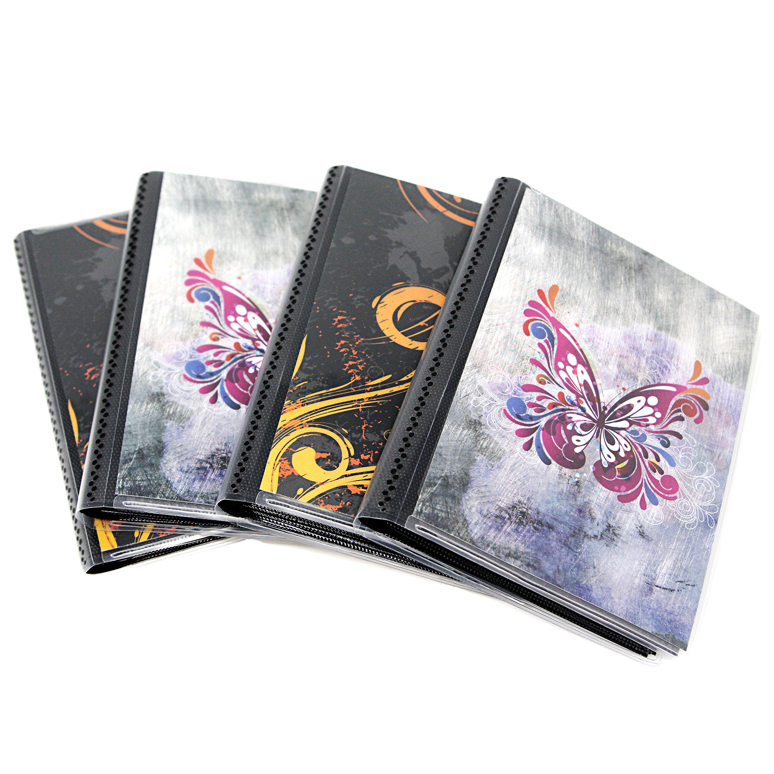 4 x 6 Photo Albums Pack of 4, Each Mini Photo Album Holds Up to 48 4x6 Photos with Black Background Pockets. Flexible, Removable Covers Come in Random, Assorted Patterns and Colors.