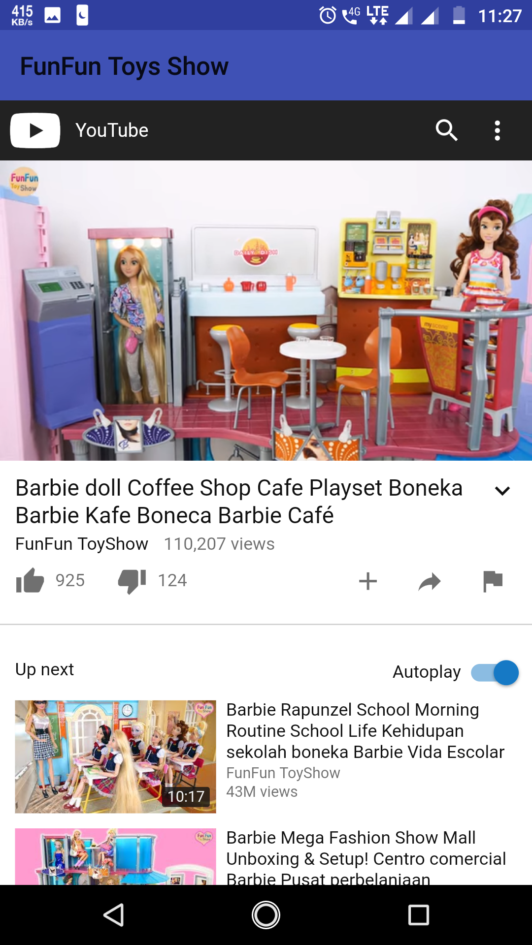 funfun toy show barbie