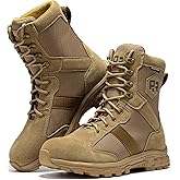 ROCKROOSTER Colmar 8" Men's Military Tactical Combat Boots, Motorcycle Boots, Waterproof Lightweight Hiking Boots, Non-Slip Hunting Boots, EH Standard AB500 520