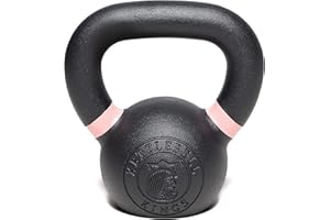 Kettlebell Kings Kettlebell Weights and Kettlebell Set - Powder Coat Kettlebells for Women and Men - Durable Coating for Grip Strength, Rust Prevention, Longevity - American Style Weight Increments