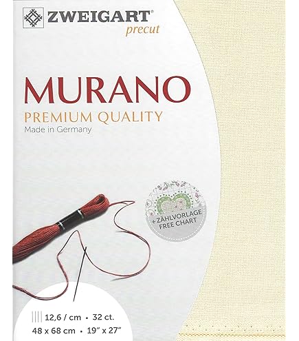 Amazon.com: Precut Zweigart Murano 32 Count Stone Gray 3984/3021