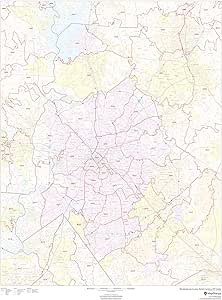 Mecklenburg Zip Code Map Amazon.com : Mecklenburg County, North Carolina Zip Codes - 36" X 48" Matte  Plastic Wall Map : Office Products