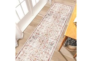 RUUGME Rugs for Bedroom Comfortable Vintage Area Rug Carpet,Thick No Smelling Runner Rug for Laundry Room,Hallway,Pantry,Office (Maroon, 2' x 7' L)