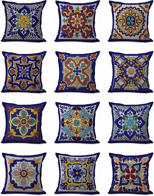 Amazon Com Wholesalesarong Set Of 10 Cushion Covers Spanish