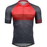 INBIKE Mens Cycling Jersey 3 Rear Pockets Moisture Wicking Short Sleeve Quick Dry Reflective Biking Shirts
