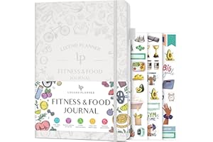 LEGEND PLANNER Legend Fitness & Food Journal Nutrition & Workout Planner with Exercise Calendar & Nutrient Tracker Gym Training & Diet Log Book for Women & Men Lasts 3 Months, 7.5'x10' (White)
