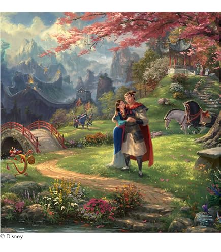 Amazon.com: Thomas Kinkade Disney Lady and the Tramp Falling In