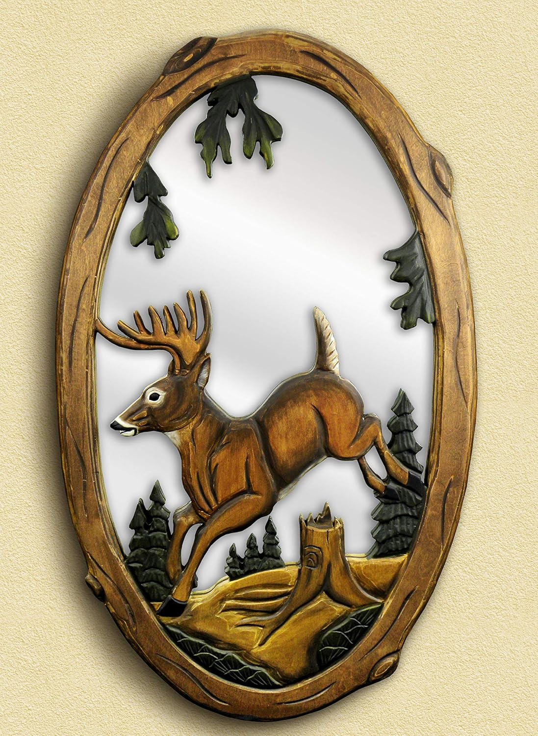 wood carved deer
