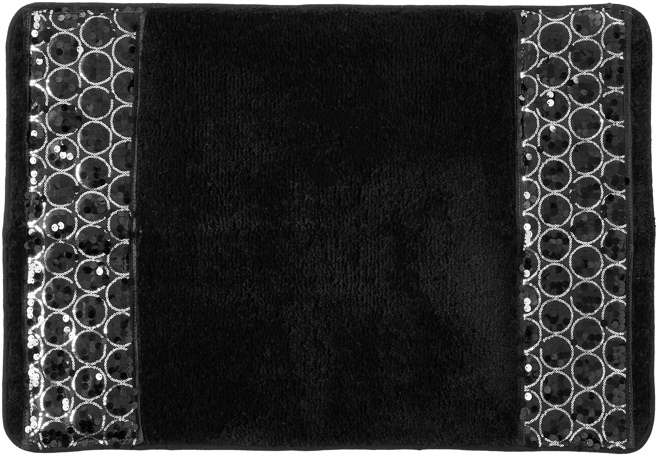 Popular Bath Sinatra Black, Polyester, 2'10" x 1'9" (Rectangular)