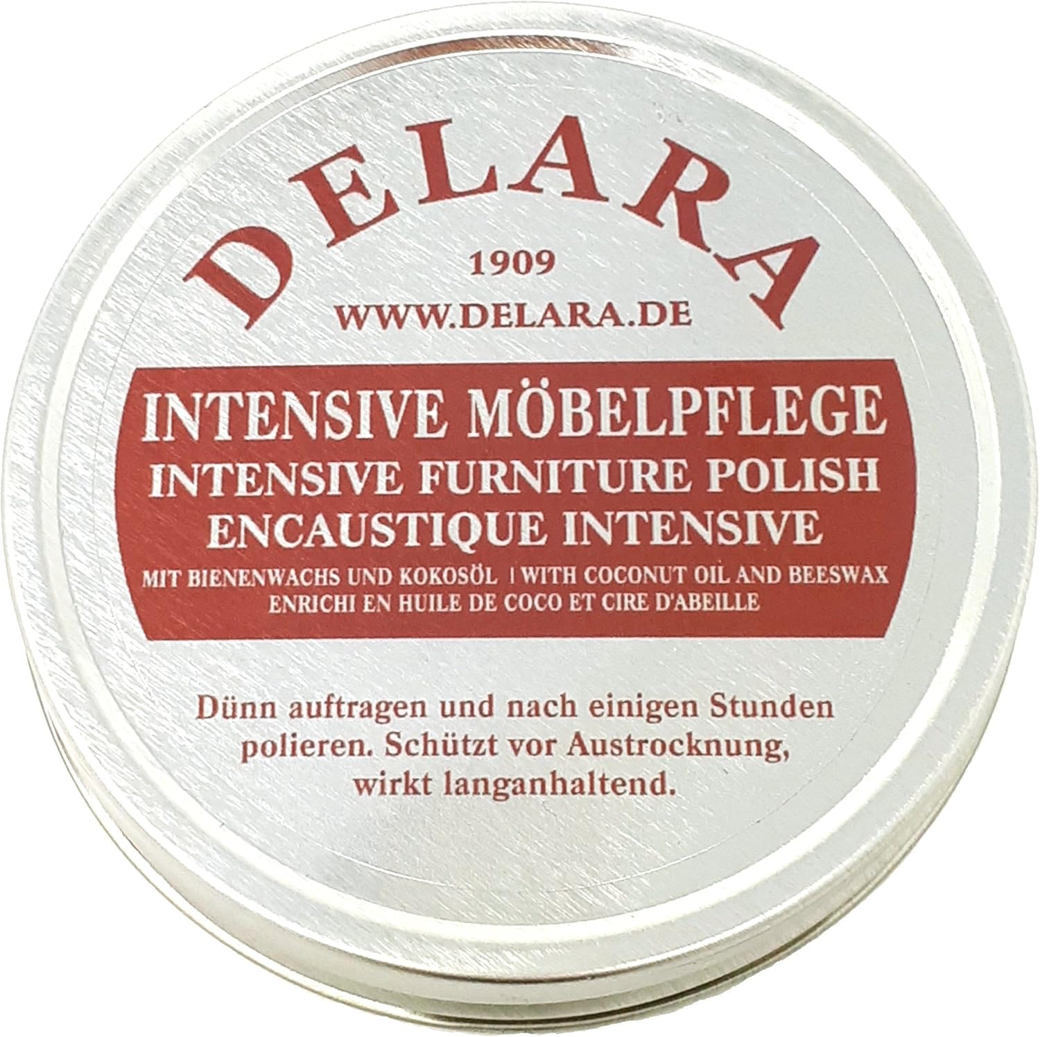Delara - intensive furniture polish - high quality polish with bees wax and coconut oil - 75 ml, brown, 75 ml (Pack of 1) - Image 3