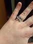 ALPHM Rose Flower Ring For Women S925 Oxidized Sterling Silver