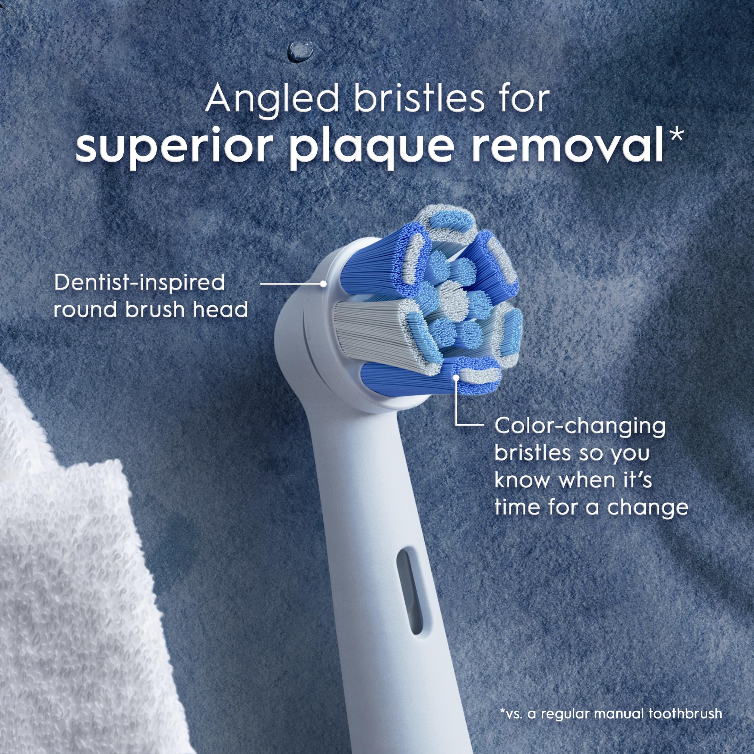 Oral-B iO Series Ultimate Clean Electric Toothbrush Replacement Brush Heads for an Oral-B Electric Toothbrush, 2 count, White
