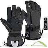 MCTi Pro Wrist Support Ski Gloves for Men, Winter Snowboard Gloves with Wrist Guard, Waterproof, 3M Thinsulate Warm, High Abrasion Resistance
