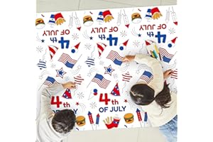 KELOOL 4th Of July Tablecloth,4th Of July Crafts For Kids Coloring Tablecloth,Fourth Of July Patriotic Tablecloth,Large Giant Coloring Poster Tablecloth,54"x108 Independence Day Decor,4th Of July Decorations