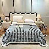 LEVINIS Sherpa Throw Blanket 60 × 80 inch, 410 GSM Boho Sherpa Fleece Blankets for All Season, Warm and Cozy Blanket for Couch Sofa Bed Office Camping, Blue Grey