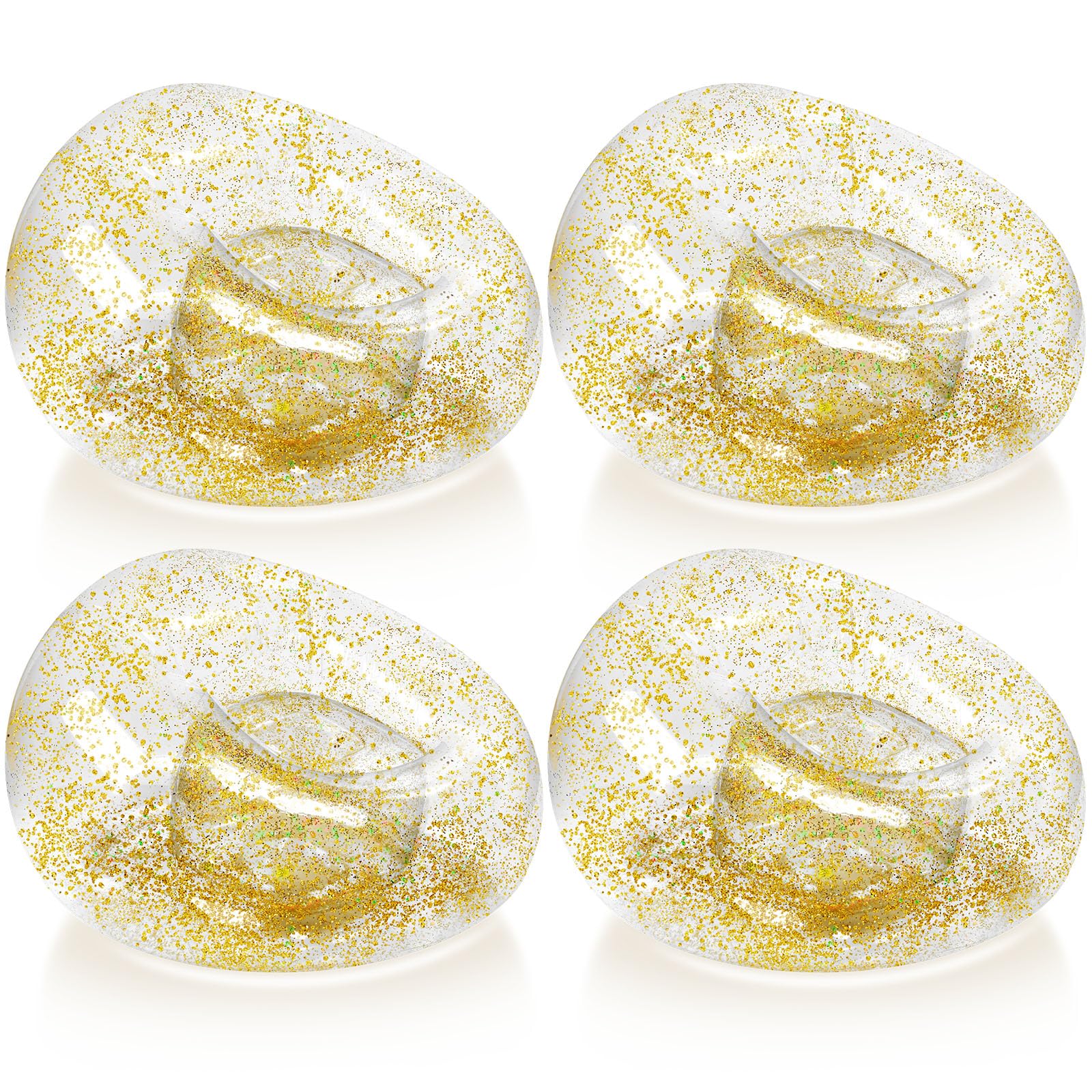 Photo 1 of Realspring Inflatable Bean Bag Chair for Adult Bean Bag Sofa Chair Blow up Inflatable Furniture for Outdoor Living Room Bedroom Balcony Travel Party Gift Accessories(Gold Glitter,4 Pcs)