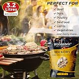 Woodabrix Hickory Wood Chips 800g for Charcoal Gas BBQ Smoker 100% Natural view 4
