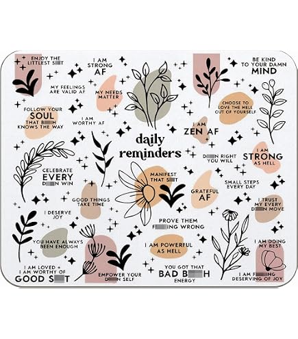 TNUW Alfombrilla De Mouse Boho Con Fase Lunar Botánica De Luna Creciente De 7.9 X 7.9 Pulgadas, Base De Goma Antideslizante Para El Hogar, Habitación De Niñas, Dormitorios, Niñas, Mujeres, Regalos